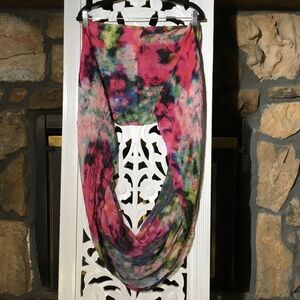 Anthropologie Fay Et Fille Multicolor Tie-Dye Scarf